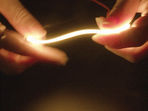 Flexibilní LED filament - Noodle flexibilní LED pásek - 3V 130mm