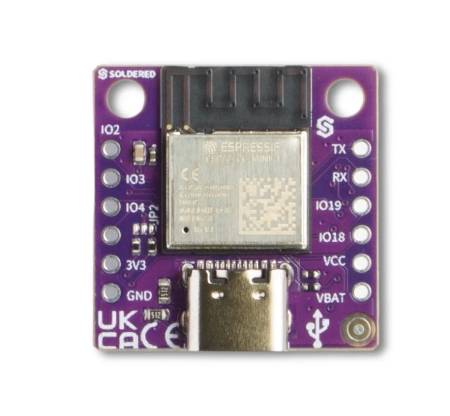 NULA Mini ESP32-C6 - Vývojová deska pro WiFi / Bluetooth / Thread / ZigBee - Bez konektorů - Pájená 333356