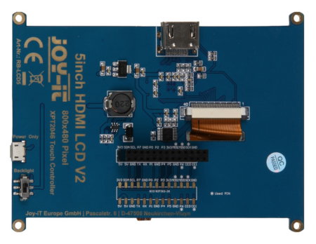 Balení obsahuje HDMI adaptéry pro Raspberry Pi a stylus k ovládání displeje