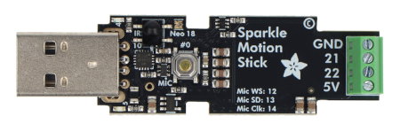 Sparkle Motion Stick - ovladač pro adresovatelné WLED pásky a LED diody - ESP32 - USB - Adafruit 6332