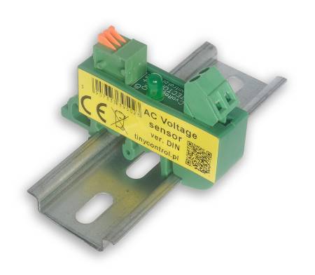 Tinycontrol - senzor přítomnosti síťového napětí 230 V AC - na DIN lištu